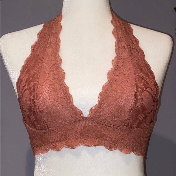 Woman's FP Rust Orange Lace Halter Bralette XS - Picture 9 of 12